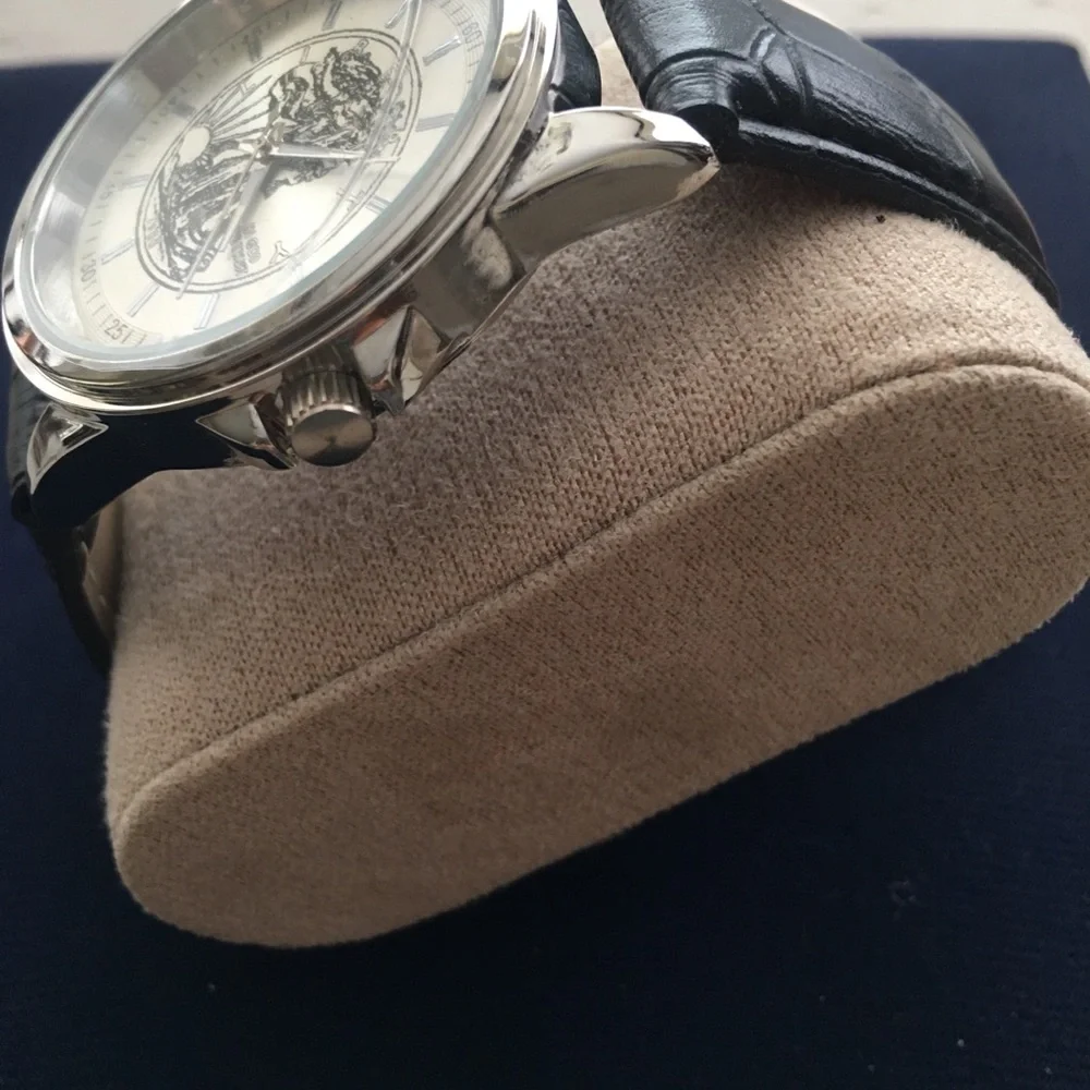 Silver and Black Wrist Watch